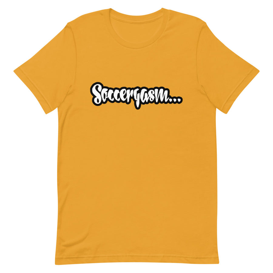 SOCCERGASM JUICY T-Shirt  (Order up for a more casual fit.)