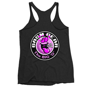 GASM GEAR LOGO/FINE SPECIMEN-THE BIG "O" Women's Racerback Tank