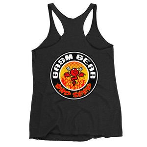 GASM GEAR LOGO/FINE SPECIMEN-BAD SEED Women's Racerback Tank