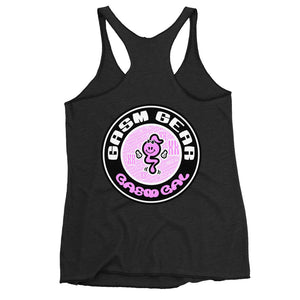 GASM GEAR LOGO/FINE SPECIMEN-GASM GAL Women's Racerback Tank