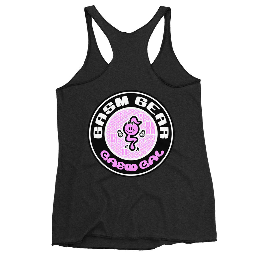 GASM GEAR LOGO/FINE SPECIMEN-GASM GAL Women's Racerback Tank