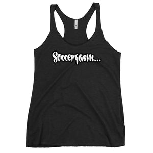 JUICY-SOCCERGASM Women's Racerback Tank
