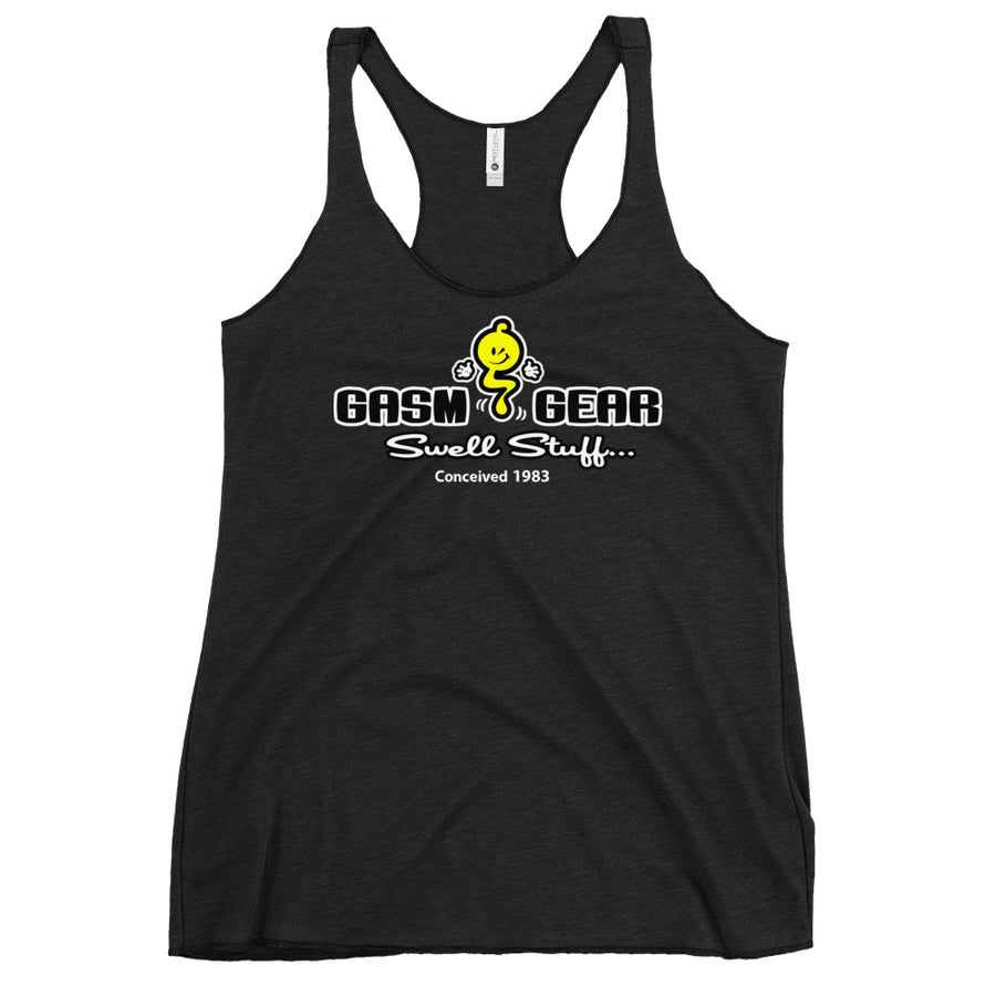 GASM GEAR LOGO/FINE SPECIMEN-GASM GAL Women's Racerback Tank