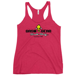 GASM GEAR LOGO-YELLOW Women's Racerback Tank