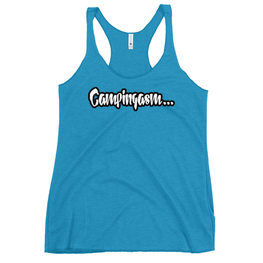 JUICY-CAMPINGASM Women's Racerback Tank