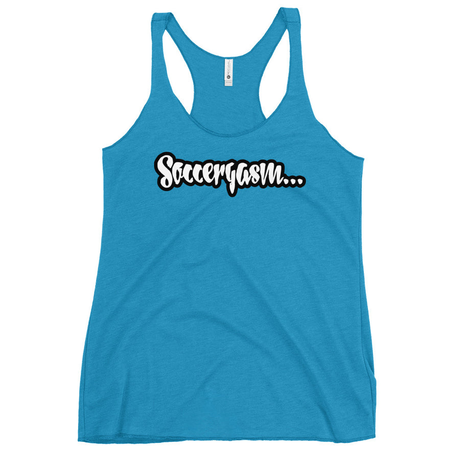 JUICY-SOCCERGASM Women's Racerback Tank
