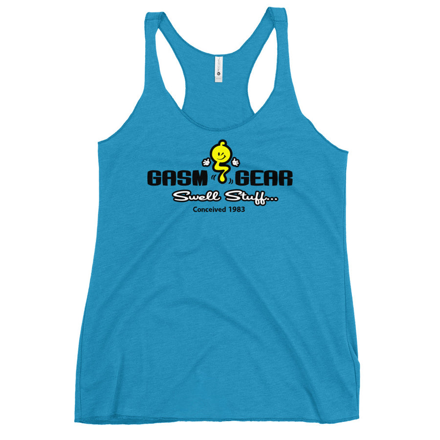 GASM GEAR LOGO-YELLOW Women's Racerback Tank